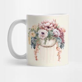 Hanging Basket of Blooms Mug